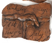 BARBARA BALZER TERRA COTTA FIGURAL PLAQUES