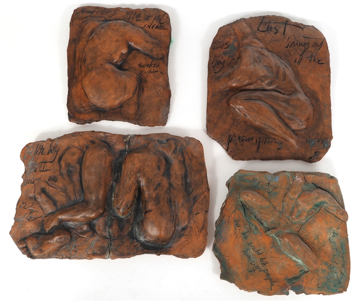 BARBARA BALZER TERRA COTTA FIGURAL PLAQUES