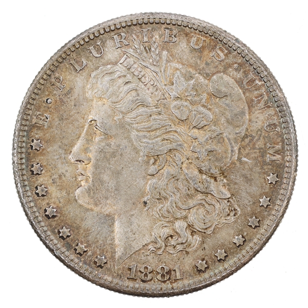 1881-S US SILVER MORGAN DOLLAR COIN UNC