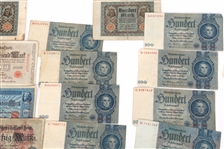 WWI GERMAN REICHSMARK & WORLD CURRENCY NOTES