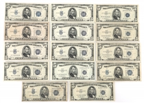 1934-1953 US $5 SILVER CERTIFICATE BANK NOTES