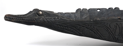 CARVED RAMU WOODEN FEAST BOWL FROM PAPUA NEW GUINEA