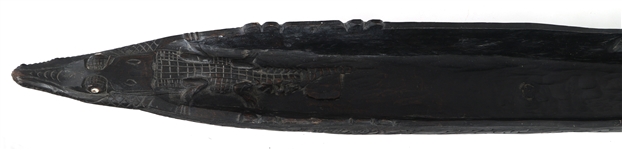 CARVED RAMU WOODEN FEAST BOWL FROM PAPUA NEW GUINEA