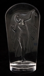 LALIQUE CRYSTAL HESTIA MEDALLION PAPERWEIGHT 1990
