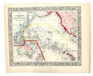1860 S. AUGUSTUS MITCHELL JR. MAPS - OCEANICA & RUSSIA