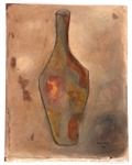 1961 RAUL MILIAN MIXED MEDIA ON PAPER VASE 