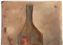 1961 RAUL MILIAN MIXED MEDIA ON PAPER VASE 