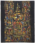 RENE PORTOCARRERO TEMPERA ON BOARD "CATHEDRAL" 1967