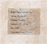RENE PORTOCARRERO TEMPERA ON BOARD CATHEDRAL 1967
