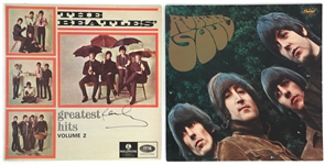 THE BEATLES VINYL ALBUMS PAUL MCCARTNEY SIGNED 