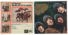 THE BEATLES VINYL ALBUMS PAUL MCCARTNEY SIGNED 