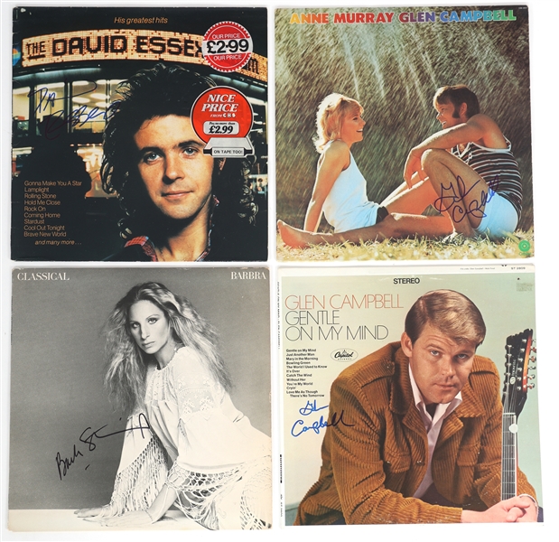 CAMPBELL, STREISAND, & ESSEX SIGNED ALBUM COVERS 
