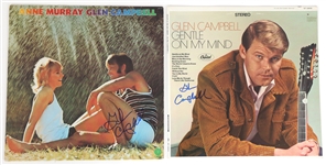 CAMPBELL, STREISAND, & ESSEX SIGNED ALBUM COVERS 
