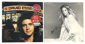 CAMPBELL, STREISAND, & ESSEX SIGNED ALBUM COVERS 
