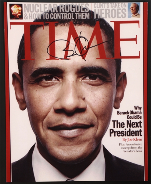 US PRESIDENT BARACK OBAMA AUTOGRAPHED TIME MAGAZINE