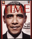 US PRESIDENT BARACK OBAMA AUTOGRAPHED TIME MAGAZINE