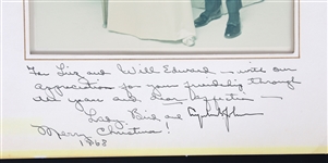 US PRESIDENT LBJ & LADY BIRD JOHNSON AUTOGRAPHED PHOTO