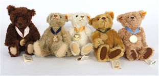 STEIFF TEDDY BEARS OF THE YEAR WITH MEDALLIONS