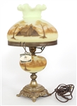 FENTON HAND PAINTED TABLE LAMP 