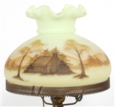 FENTON HAND PAINTED TABLE LAMP 