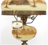 FENTON HAND PAINTED TABLE LAMP 