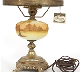 FENTON HAND PAINTED TABLE LAMP 