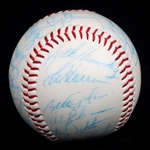 1986 NEW YORK METS WORLD SERIES TEAM AUTOGRAPH BASEBALL