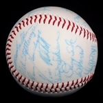 1986 NEW YORK METS WORLD SERIES TEAM AUTOGRAPH BASEBALL