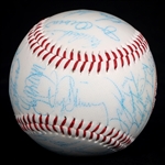 1986 NEW YORK METS WORLD SERIES TEAM AUTOGRAPH BASEBALL