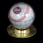 1986 NEW YORK METS WORLD SERIES TEAM AUTOGRAPH BASEBALL