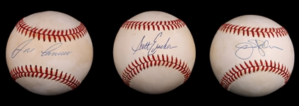 AUTOGRAPHED BASEBALLS: BONDS, CANESCO, PALMER, ERICKSON