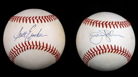 AUTOGRAPHED BASEBALLS: BONDS, CANESCO, PALMER, ERICKSON