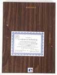 TED WILLIAMS AUTOGRAPHED PHOTO & STATS DISPLAY PLAQUE