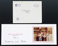 1987 PRINCESS DIANA & PRINCE CHARLES SIGNED XMAS CARD