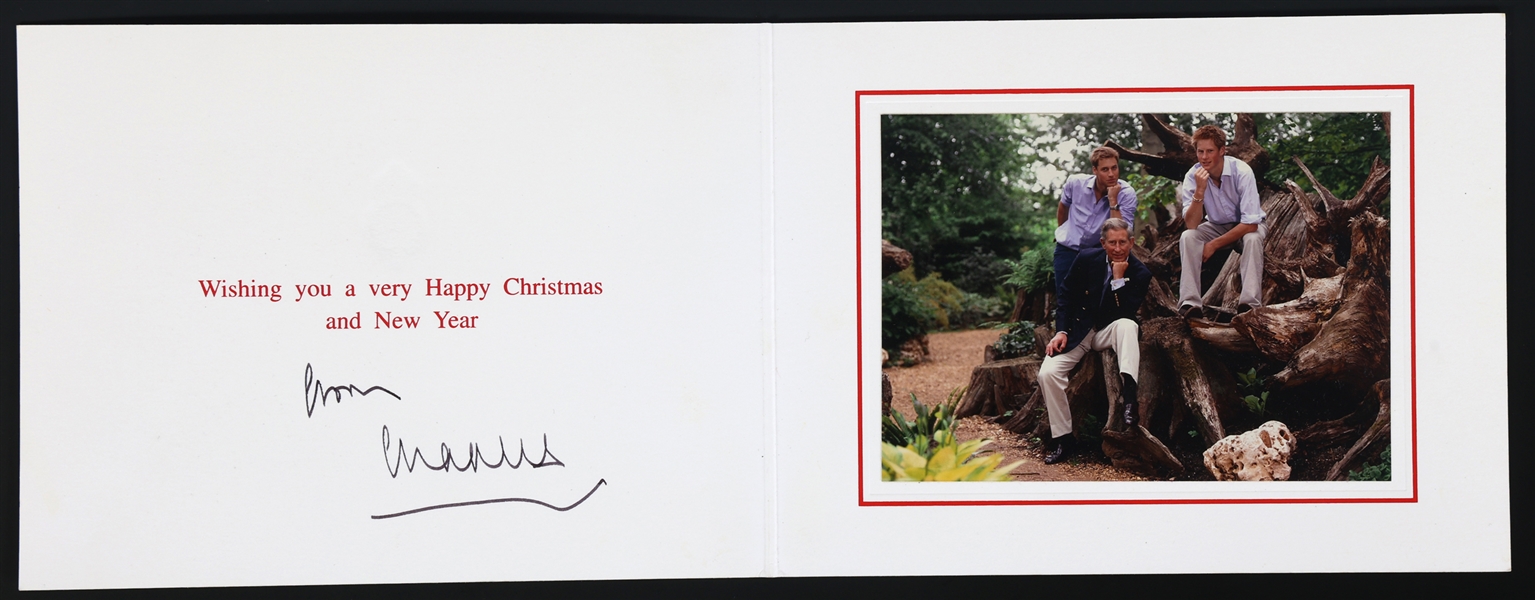 CHARLES PRINCE OF WALES AUTOPEN SIGNED CHRISTMAS CARD