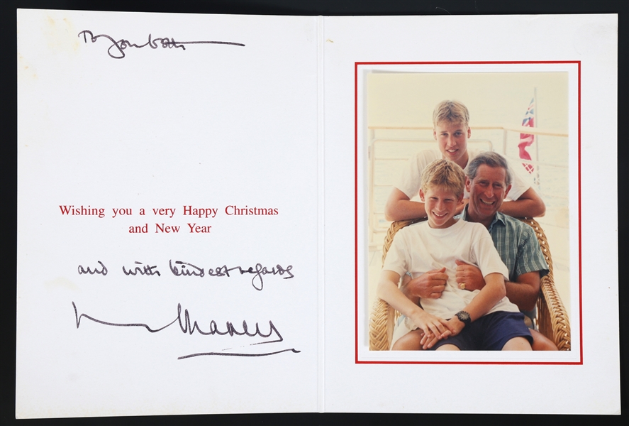 CHARLES PRINCE OF WALES SIGNED CHRISTMAS CARD