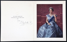 1968 ELIZABETH QUEEN MOTHER SIGNED CHRISTMAS CARD