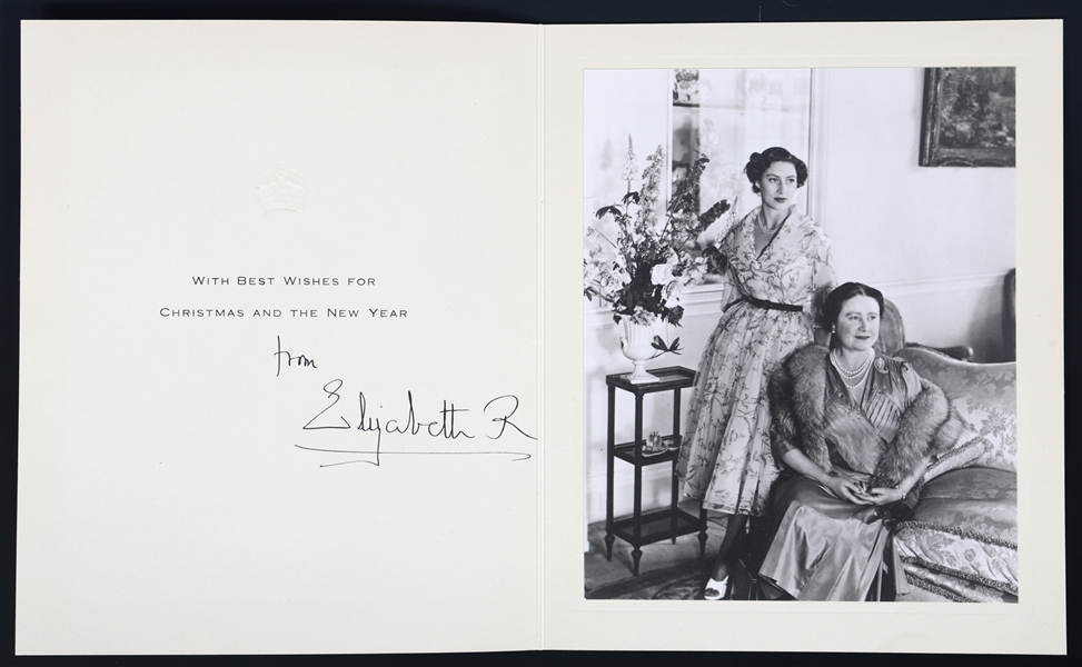 ELIZABETH QUEEN MOTHER SIGNED CHRISTMAS CARD