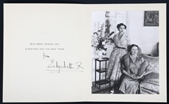 ELIZABETH QUEEN MOTHER SIGNED CHRISTMAS CARD