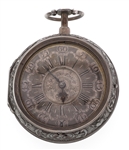 SCHRODER KIEL POCKET WATCH .800 SILVER PAIRED CASE