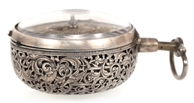 SCHRODER KIEL POCKET WATCH .800 SILVER PAIRED CASE