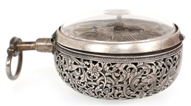 SCHRODER KIEL POCKET WATCH .800 SILVER PAIRED CASE