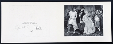 1964 QUEEN ELIZABETH II & PRINCE PHILIP CHRISTMAS CARD