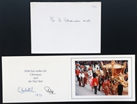 1977 QUEEN ELIZABETH & PRINCE PHILIP CHRISTMAS CARD