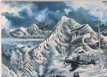 DANIEL BUTLER OIL PAINTING -  NAVY PILOT JESSE BROWN