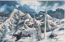 DANIEL BUTLER OIL PAINTING -  NAVY PILOT JESSE BROWN