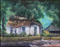 DANIEL BUTLER OIL ON CANVAS WEBSTER FLORIDA SCENE 