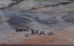 DANIEL BUTLER OIL ON CANVAS WEBSTER FLORIDA SCENE 
