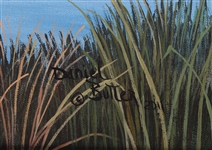 DANIEL BUTLER OIL ON CANVAS FIRST VISITORS PAINTING