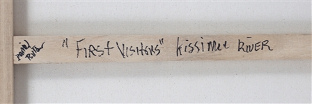 DANIEL BUTLER OIL ON CANVAS FIRST VISITORS PAINTING